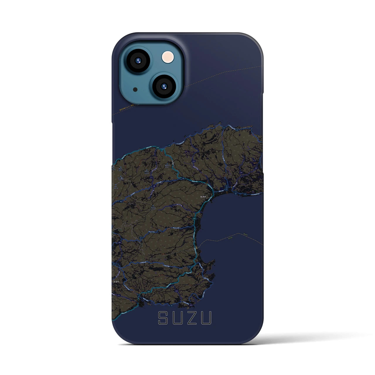 【珠洲(石川県)】地図柄iPhoneケース(バックカバータイプ)