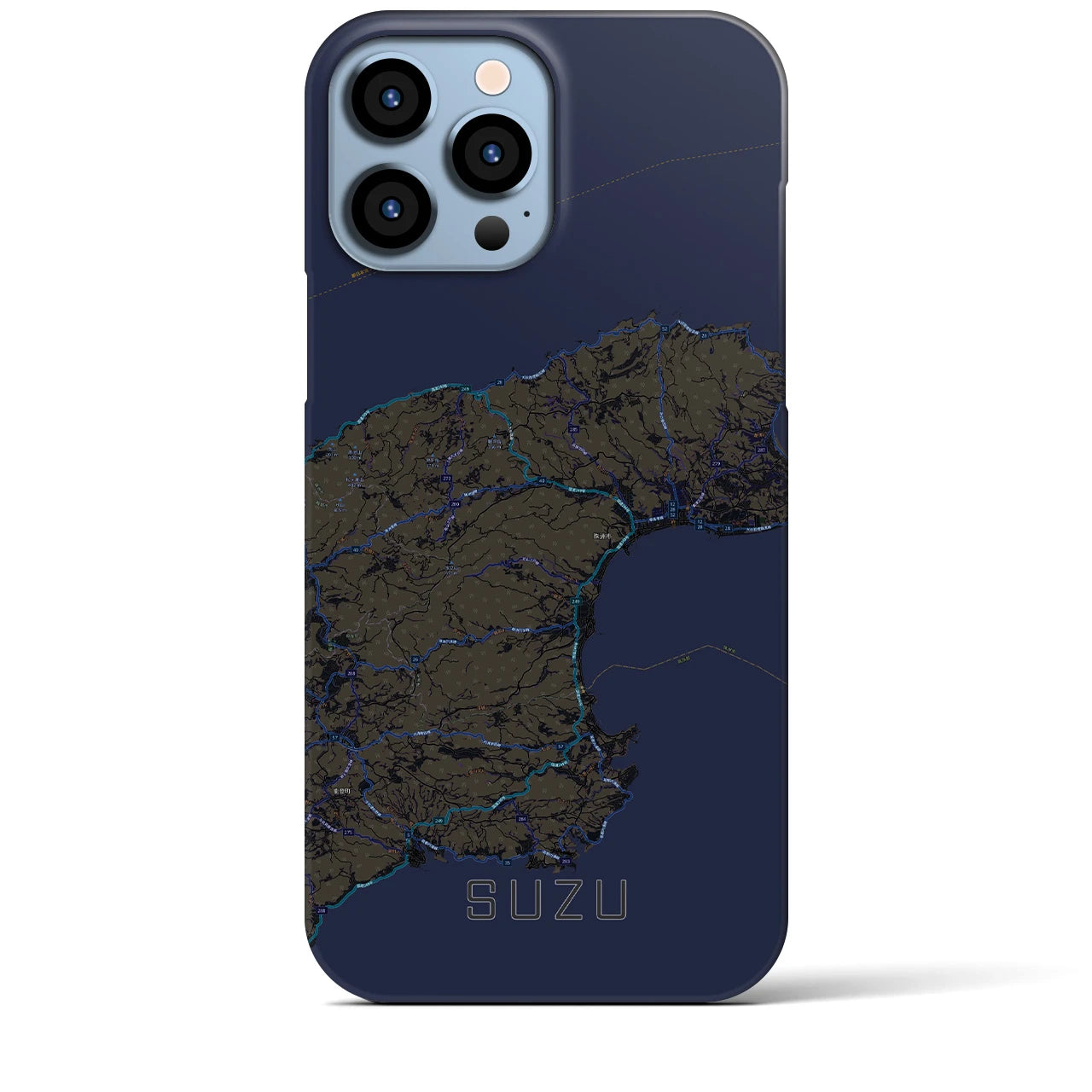 【珠洲(石川県)】地図柄iPhoneケース(バックカバータイプ)