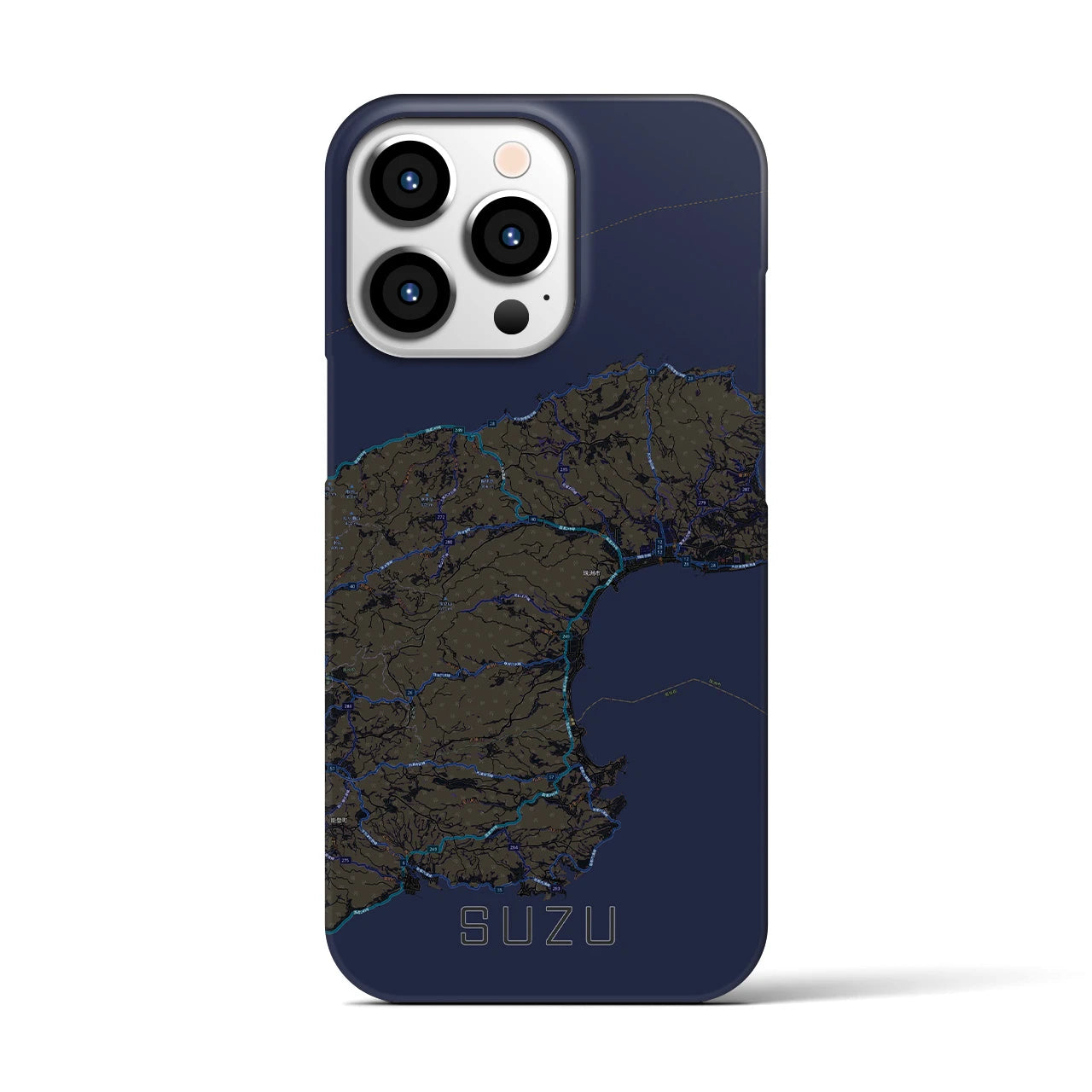 【珠洲(石川県)】地図柄iPhoneケース(バックカバータイプ)