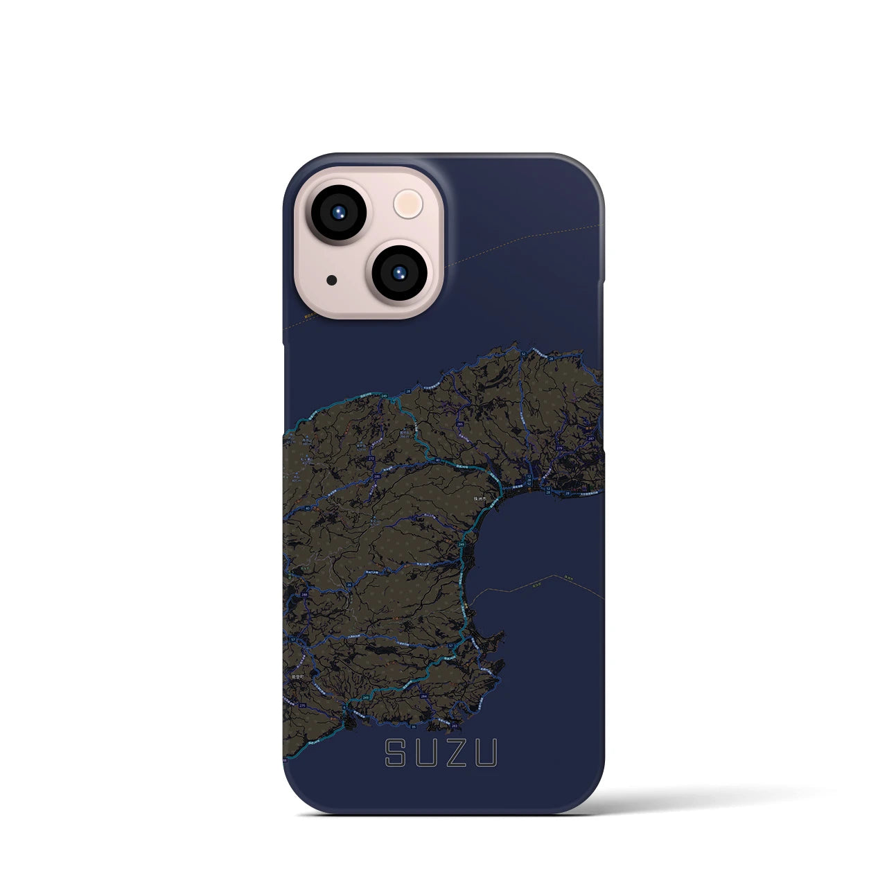 【珠洲(石川県)】地図柄iPhoneケース(バックカバータイプ)