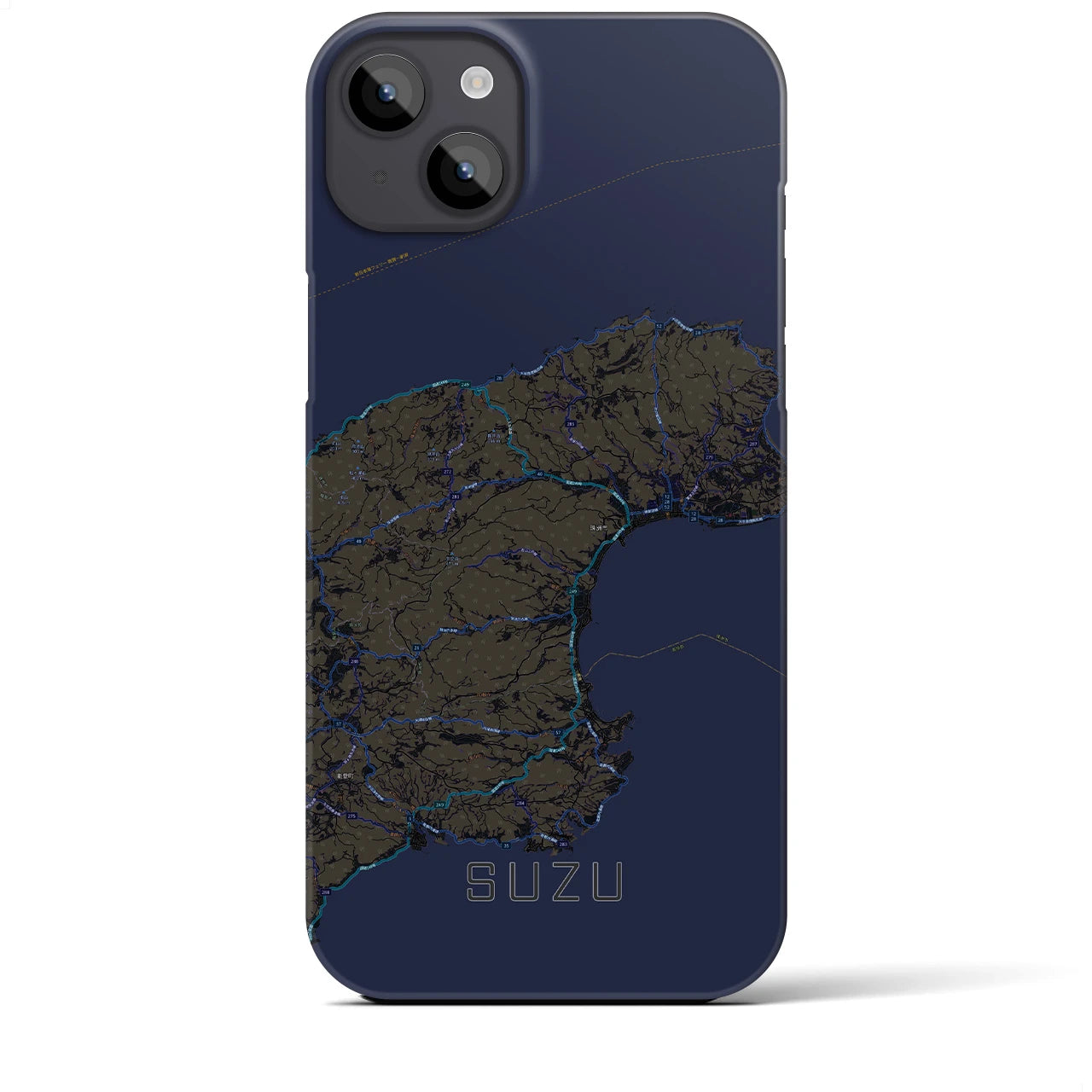 【珠洲(石川県)】地図柄iPhoneケース(バックカバータイプ)