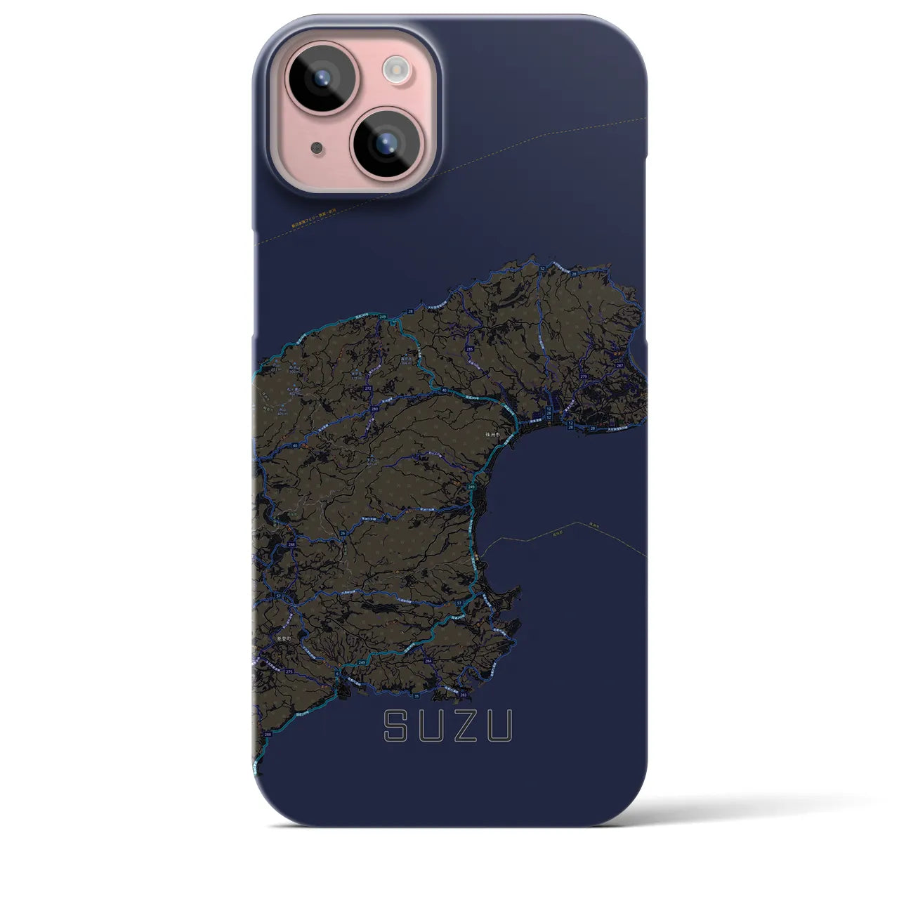 【珠洲(石川県)】地図柄iPhoneケース(バックカバータイプ)