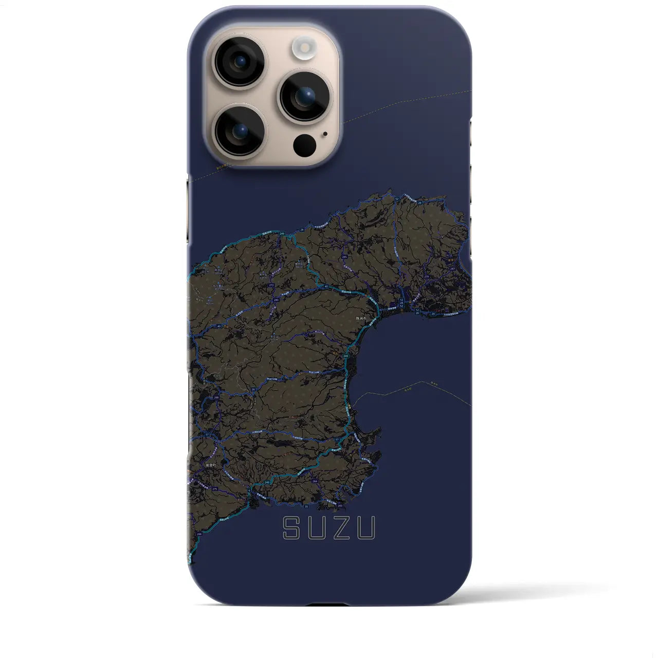 【珠洲(石川県)】地図柄iPhoneケース(バックカバータイプ)