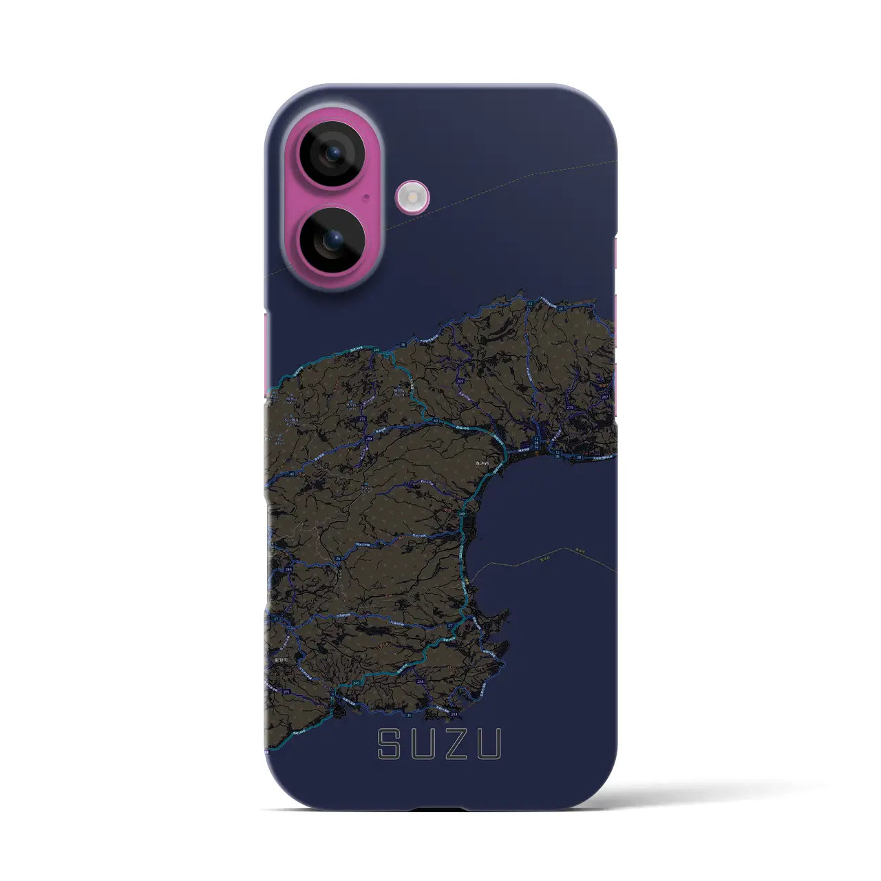 【珠洲(石川県)】地図柄iPhoneケース(バックカバータイプ)