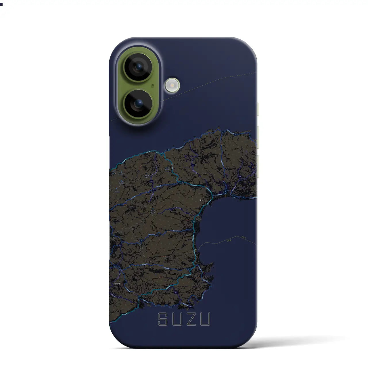 【珠洲(石川県)】地図柄iPhoneケース(バックカバータイプ)