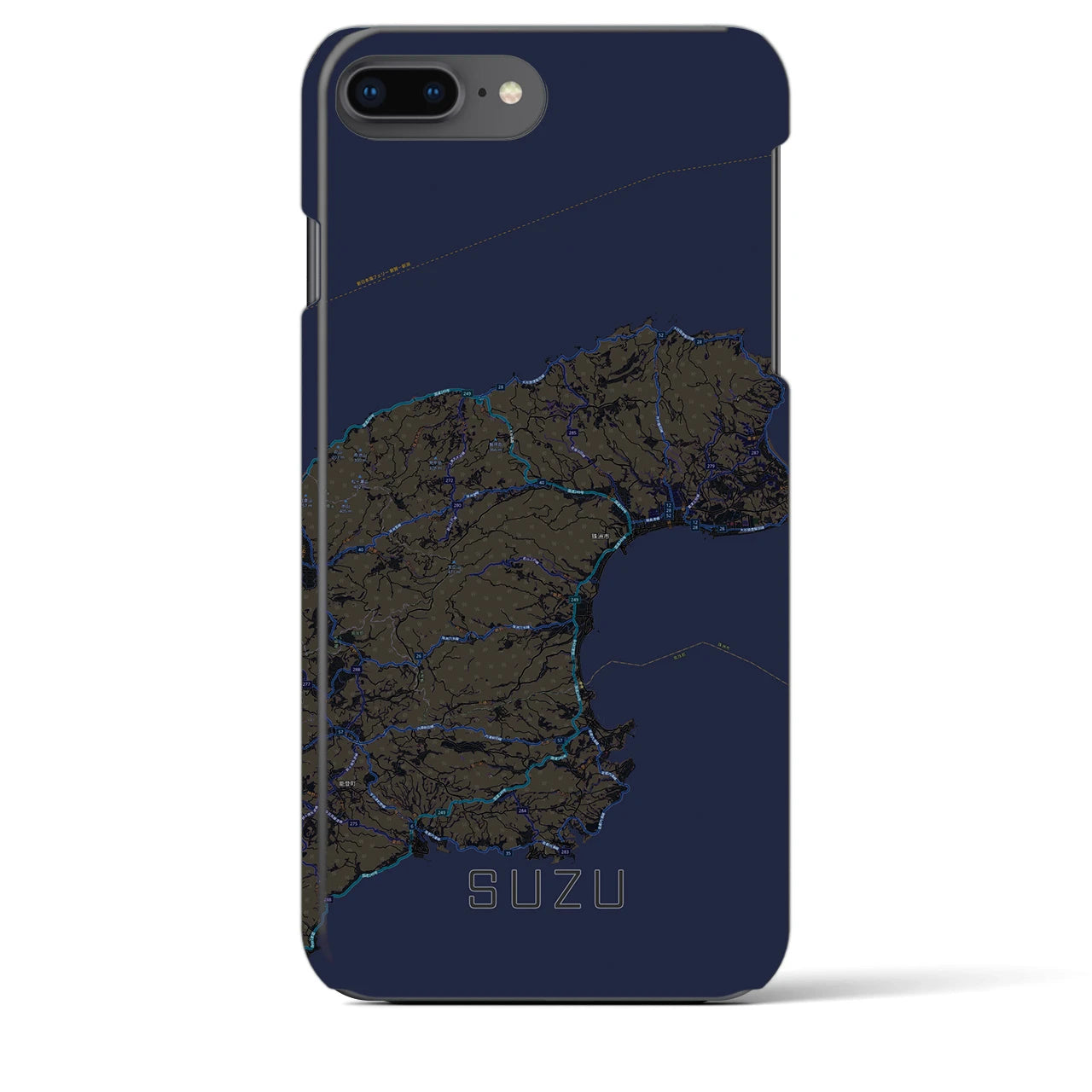 【珠洲(石川県)】地図柄iPhoneケース(バックカバータイプ)
