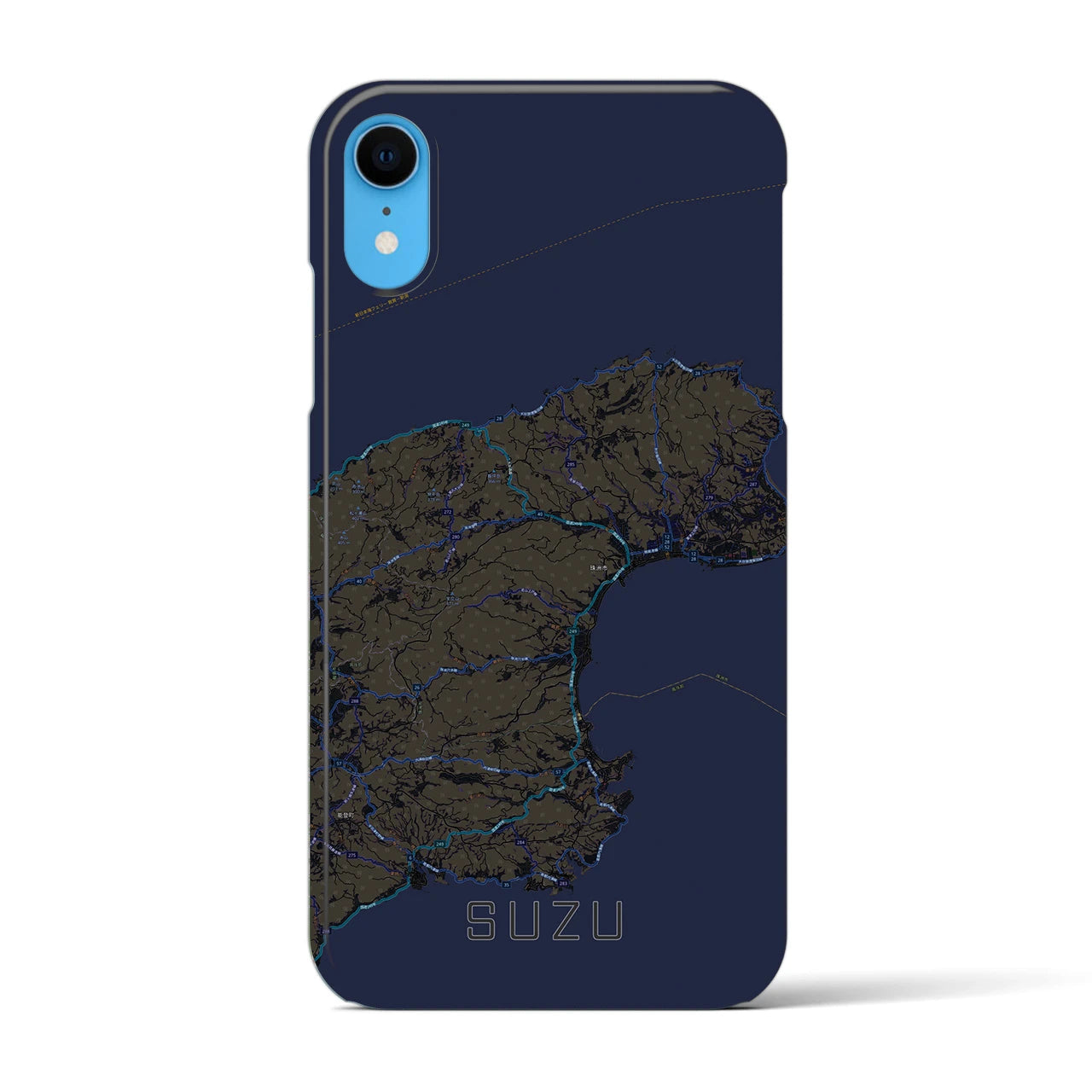 【珠洲(石川県)】地図柄iPhoneケース(バックカバータイプ)