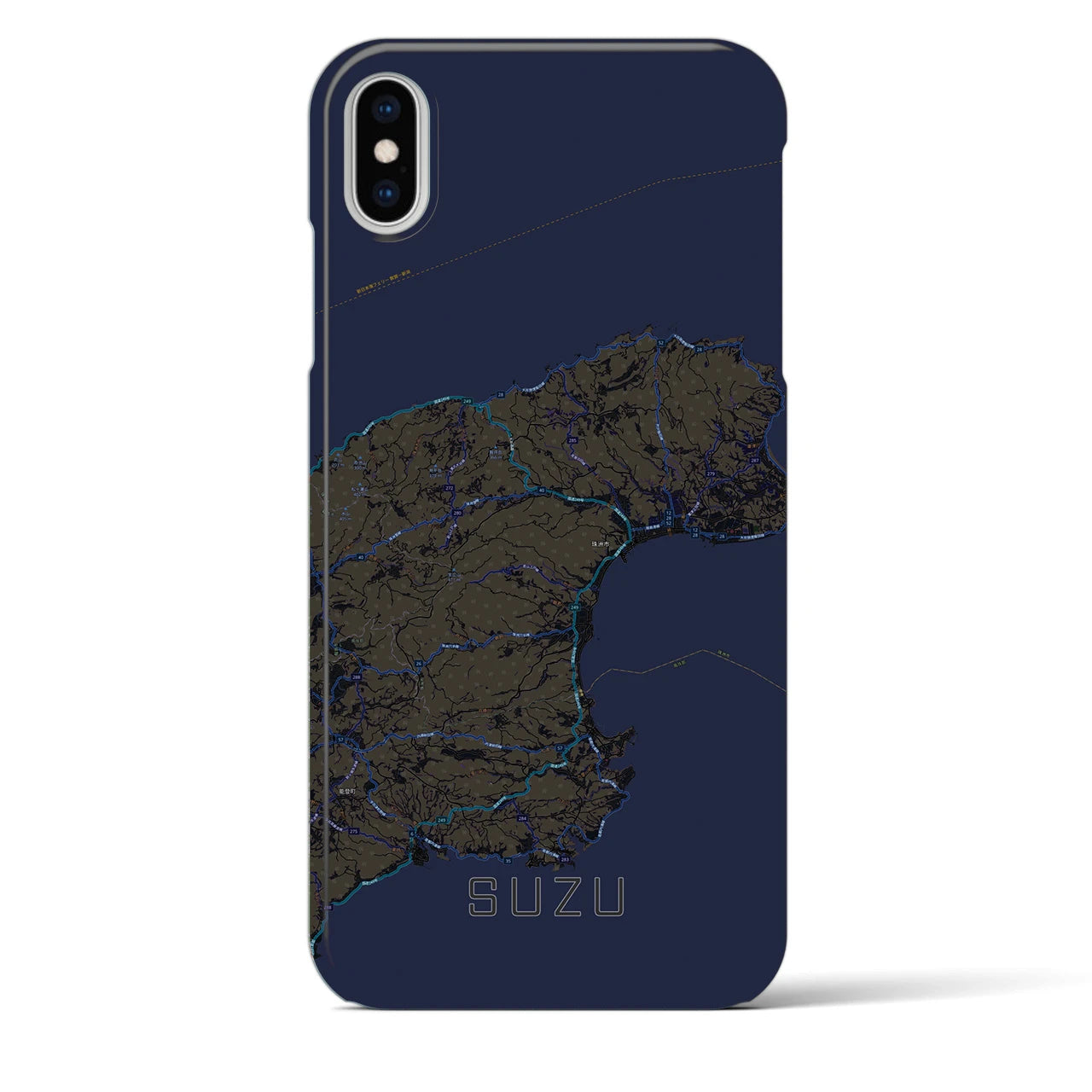 【珠洲(石川県)】地図柄iPhoneケース(バックカバータイプ)