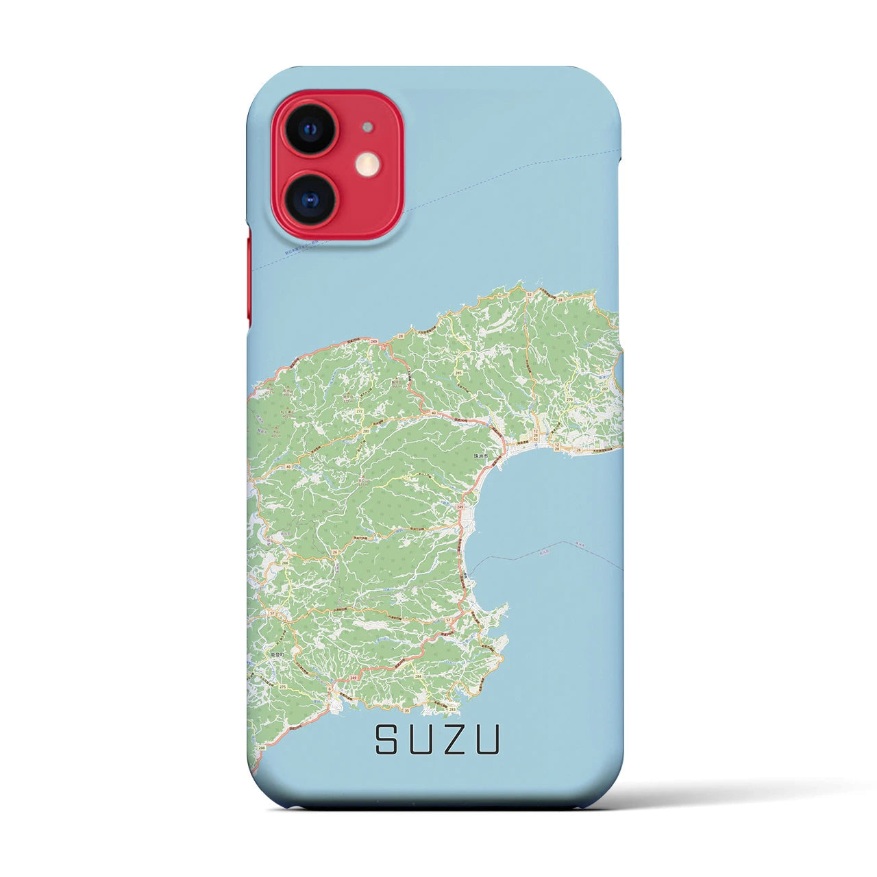 【珠洲(石川県)】地図柄iPhoneケース(バックカバータイプ)