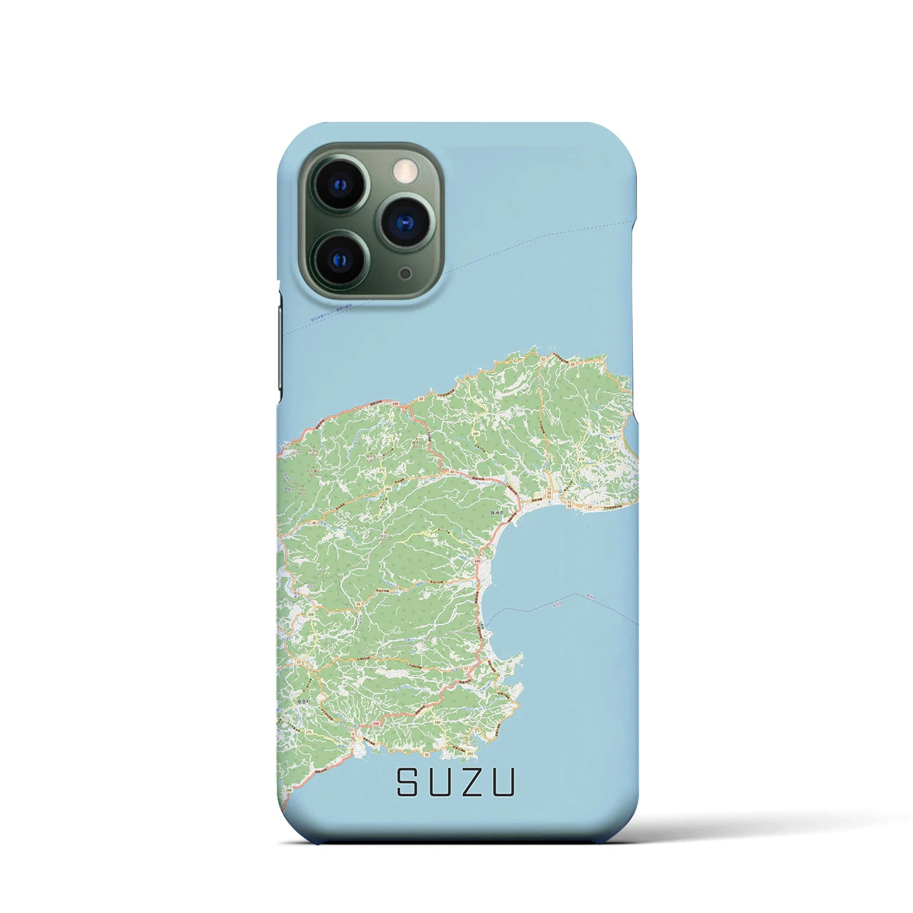 【珠洲(石川県)】地図柄iPhoneケース(バックカバータイプ)