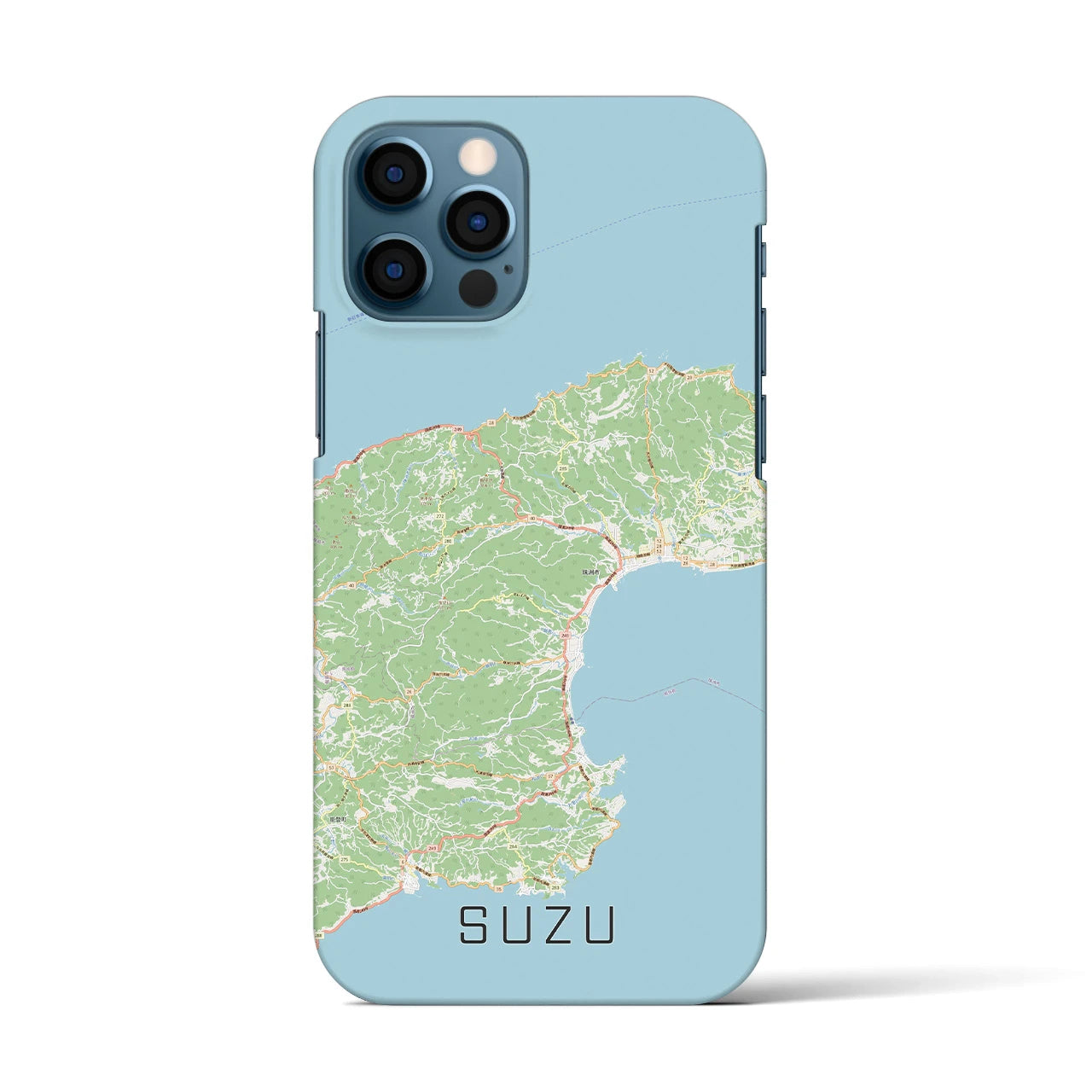 【珠洲(石川県)】地図柄iPhoneケース(バックカバータイプ)