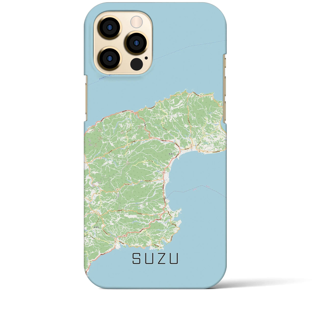 【珠洲(石川県)】地図柄iPhoneケース(バックカバータイプ)