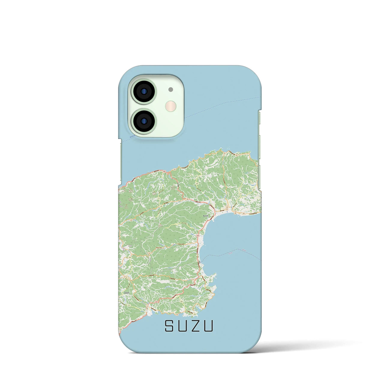 【珠洲(石川県)】地図柄iPhoneケース(バックカバータイプ)
