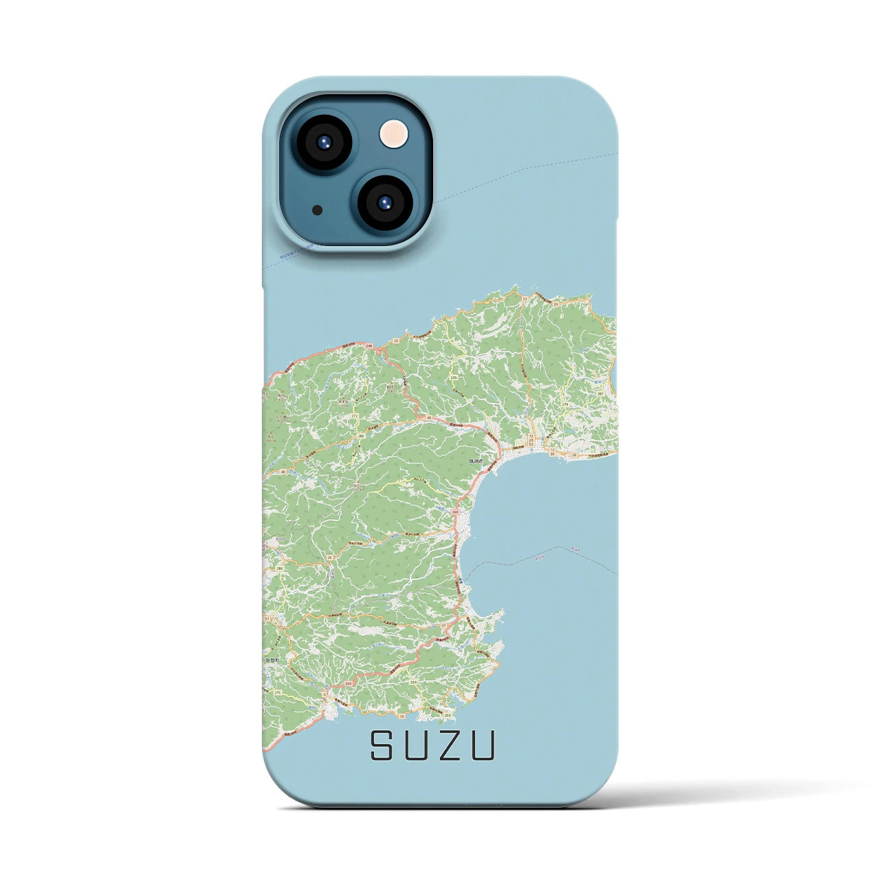 【珠洲(石川県)】地図柄iPhoneケース(バックカバータイプ)