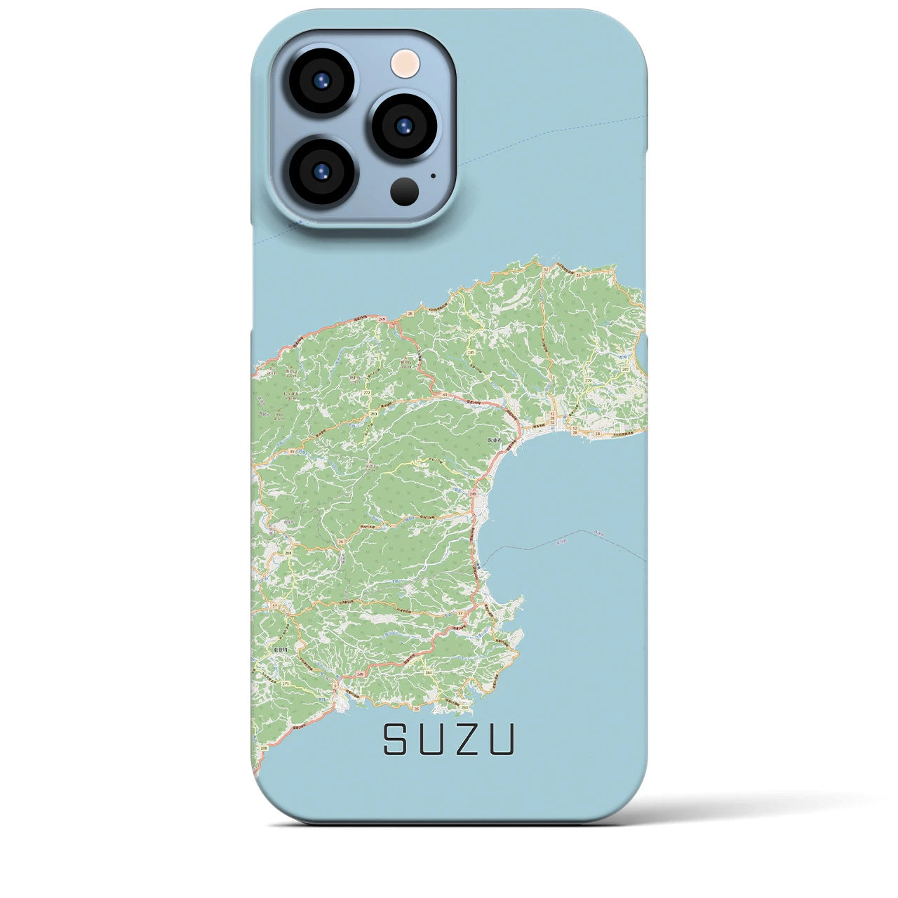 【珠洲(石川県)】地図柄iPhoneケース(バックカバータイプ)