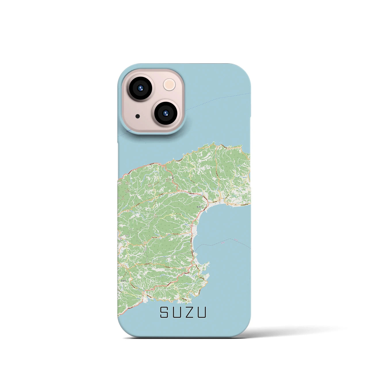 【珠洲(石川県)】地図柄iPhoneケース(バックカバータイプ)