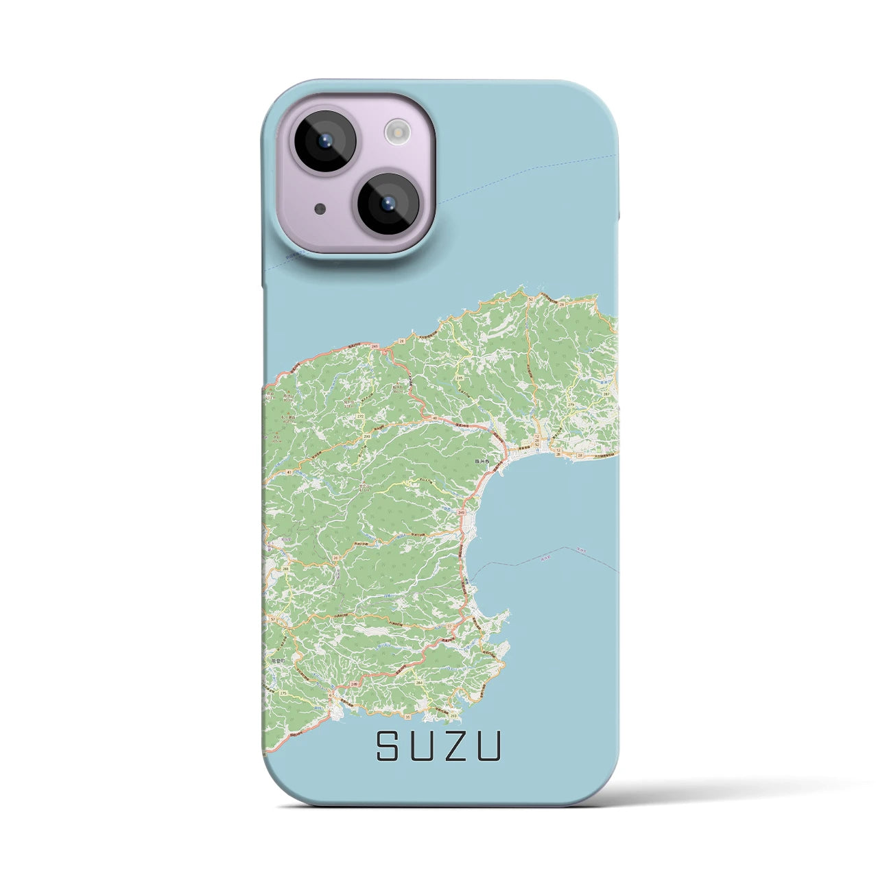 【珠洲(石川県)】地図柄iPhoneケース(バックカバータイプ)