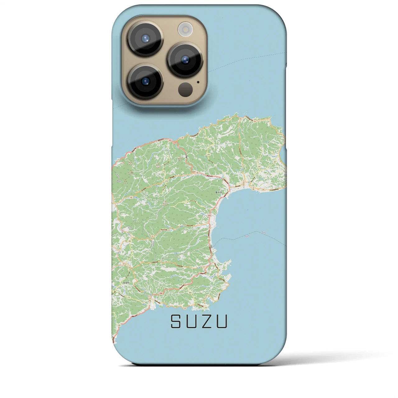 【珠洲(石川県)】地図柄iPhoneケース(バックカバータイプ)