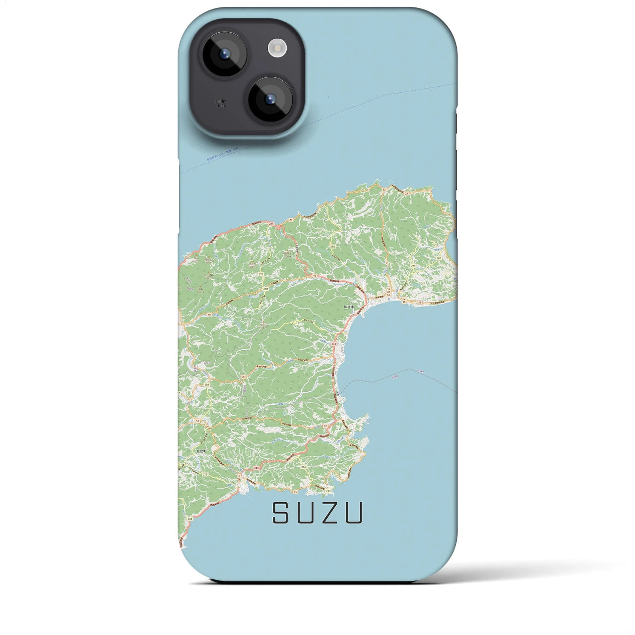【珠洲(石川県)】地図柄iPhoneケース(バックカバータイプ)