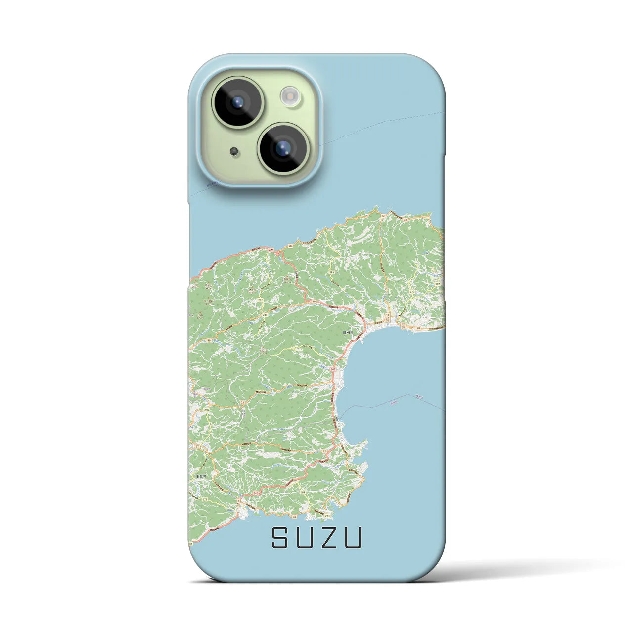 【珠洲(石川県)】地図柄iPhoneケース(バックカバータイプ)