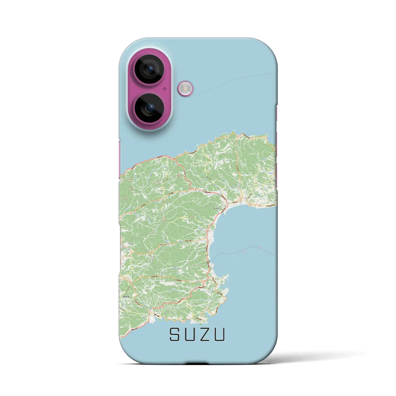 【珠洲(石川県)】地図柄iPhoneケース(バックカバータイプ)