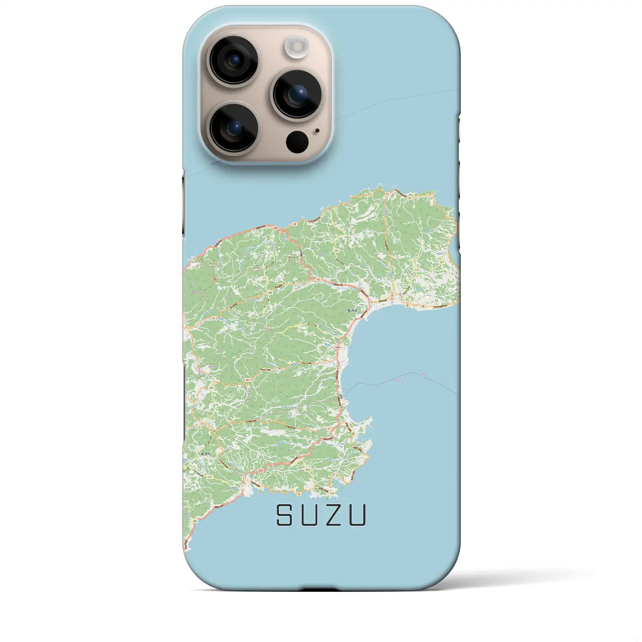 【珠洲(石川県)】地図柄iPhoneケース(バックカバータイプ)