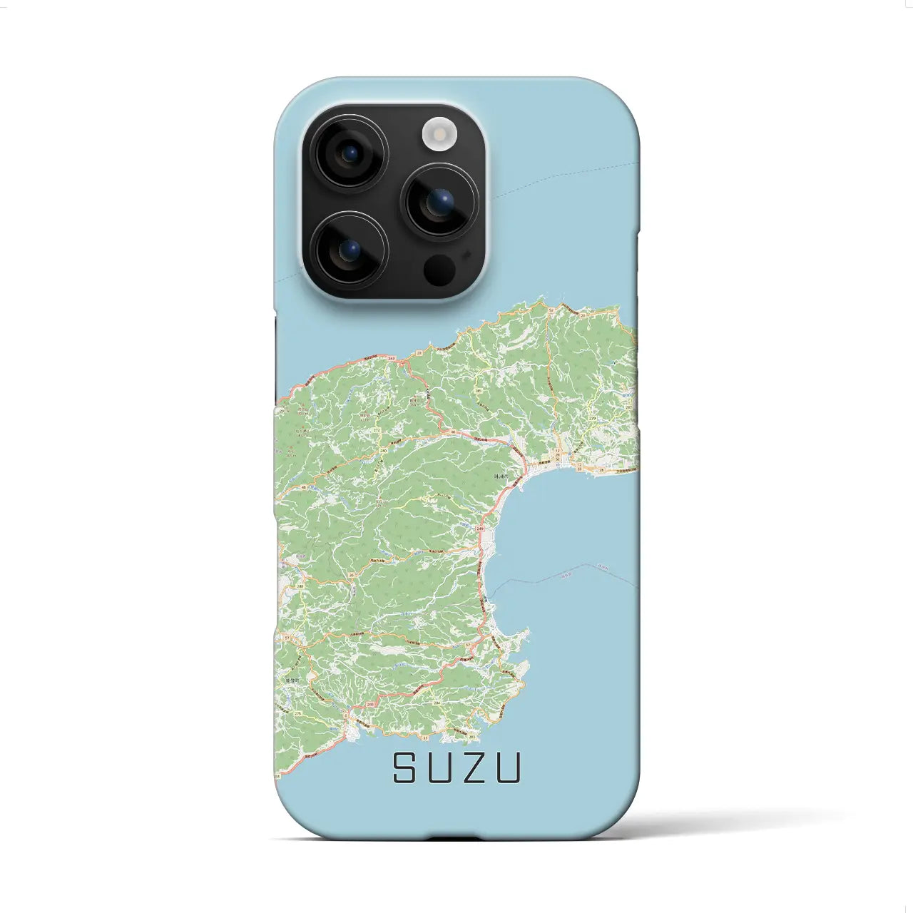 【珠洲(石川県)】地図柄iPhoneケース(バックカバータイプ)