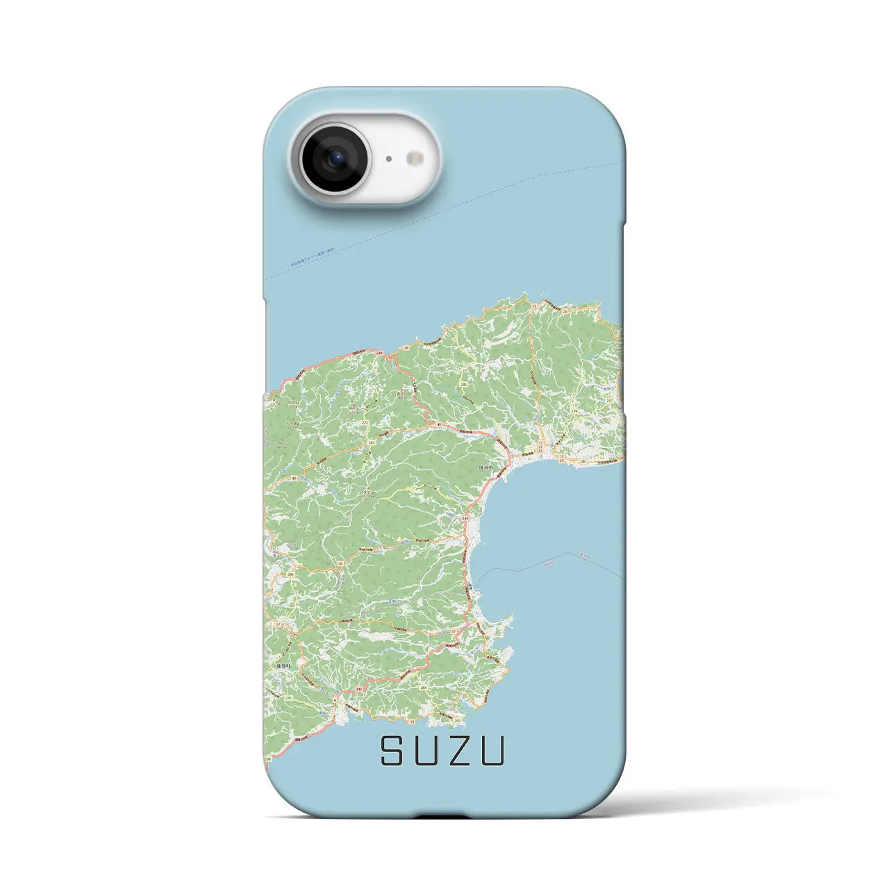 【珠洲(石川県)】地図柄iPhoneケース(バックカバータイプ)