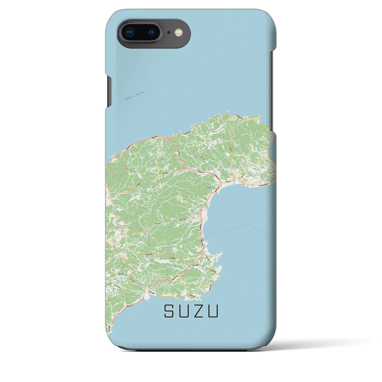 【珠洲(石川県)】地図柄iPhoneケース(バックカバータイプ)