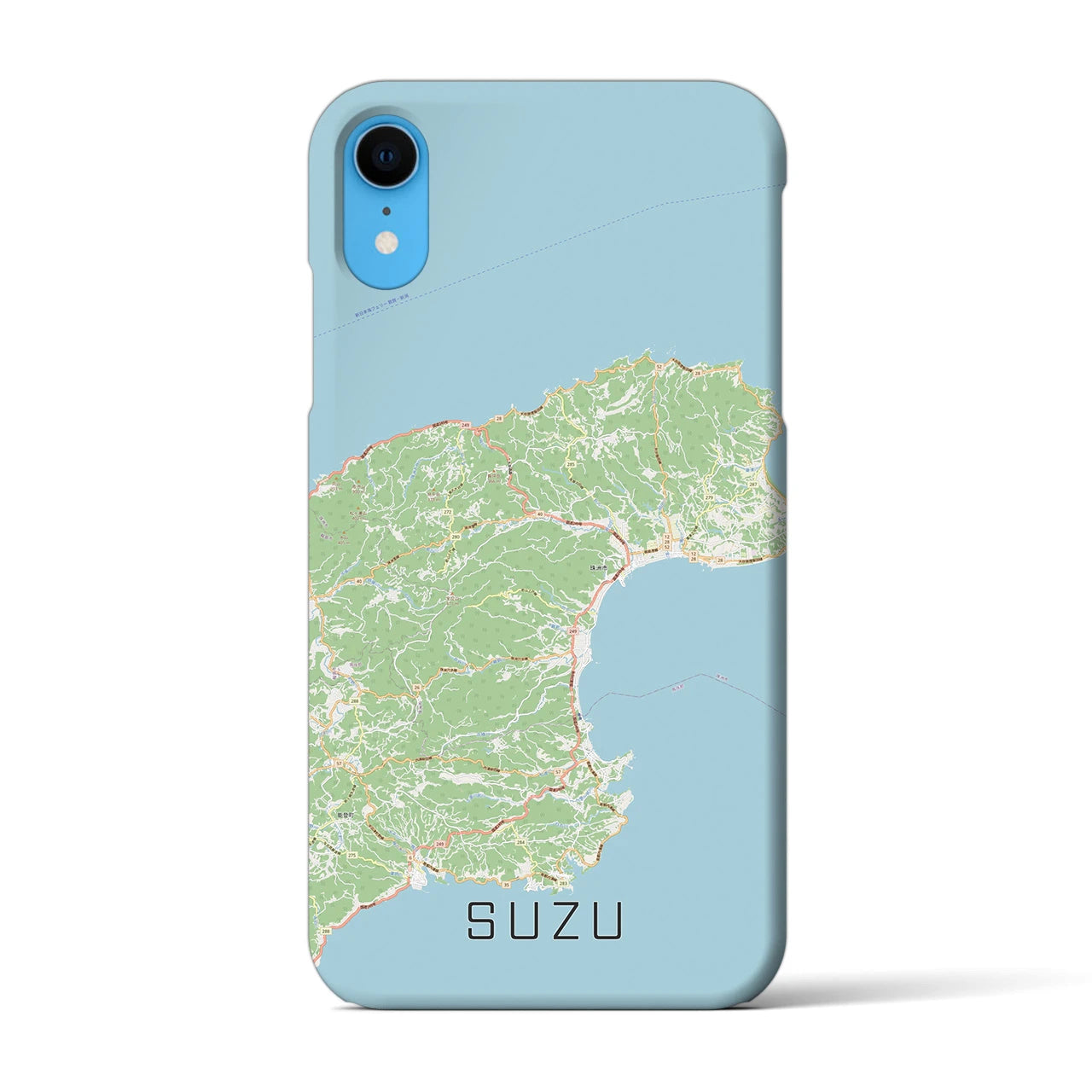 【珠洲(石川県)】地図柄iPhoneケース(バックカバータイプ)
