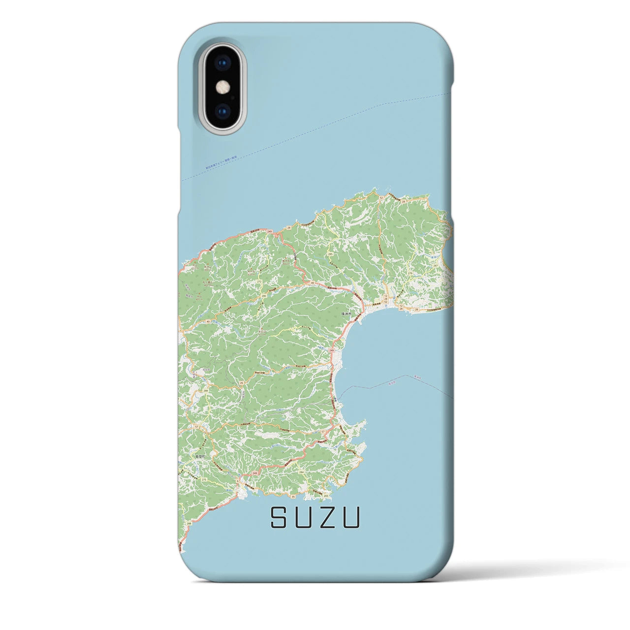 【珠洲(石川県)】地図柄iPhoneケース(バックカバータイプ)