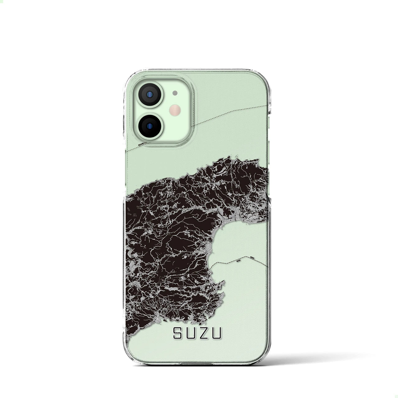 【珠洲(石川県)】地図柄iPhoneケース(クリアタイプ)