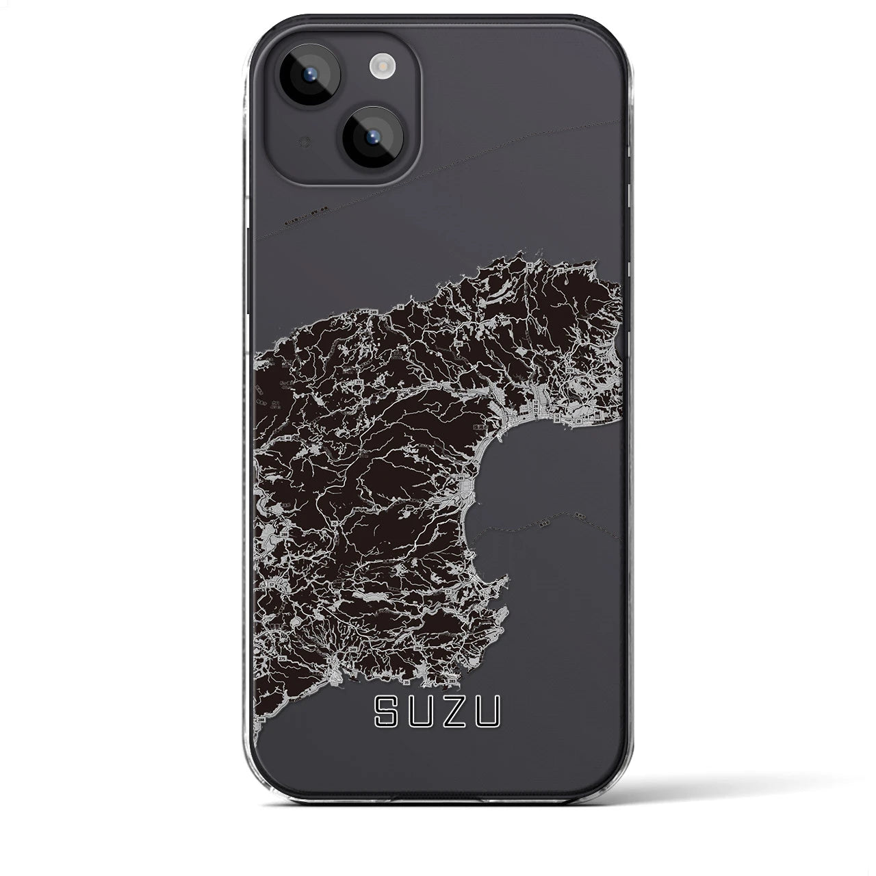 【珠洲(石川県)】地図柄iPhoneケース(クリアタイプ)