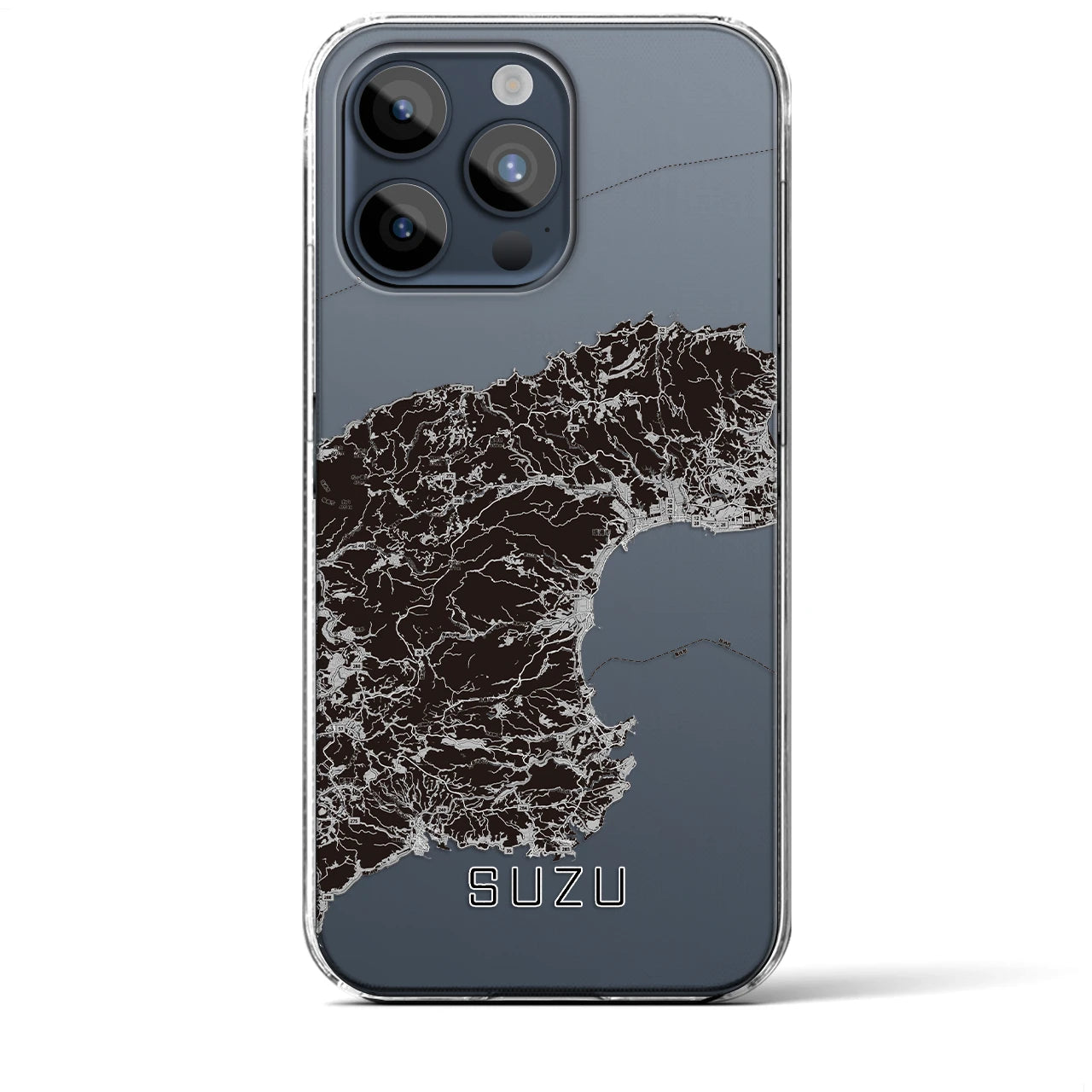 【珠洲(石川県)】地図柄iPhoneケース(クリアタイプ)