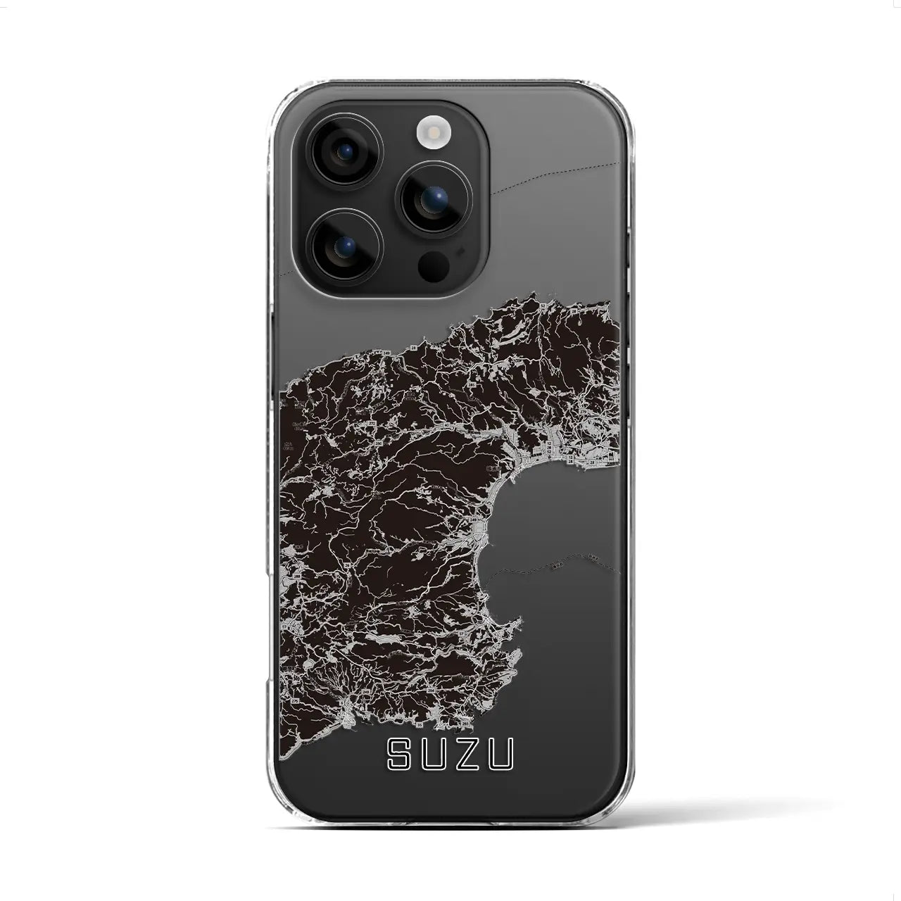 【珠洲(石川県)】地図柄iPhoneケース(クリアタイプ)