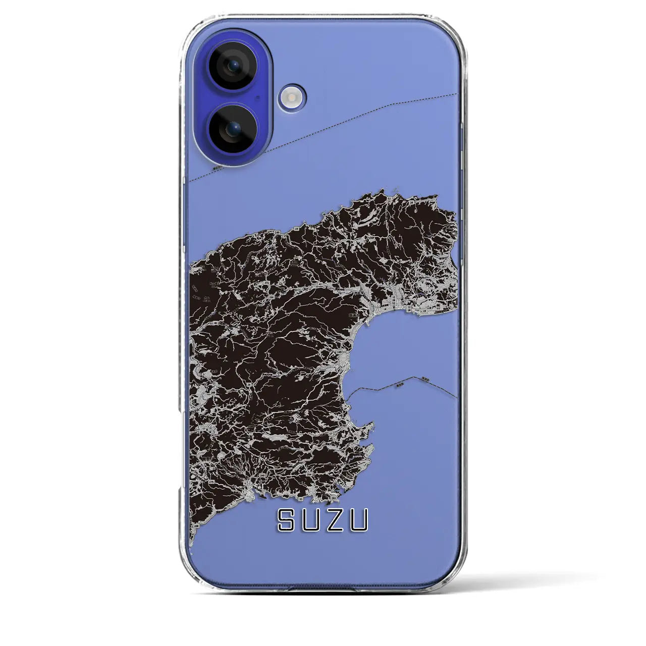 【珠洲(石川県)】地図柄iPhoneケース(クリアタイプ)