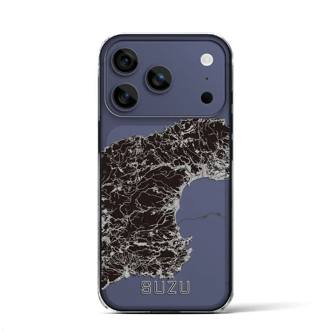 【珠洲(石川県)】地図柄iPhoneケース(クリアタイプ)