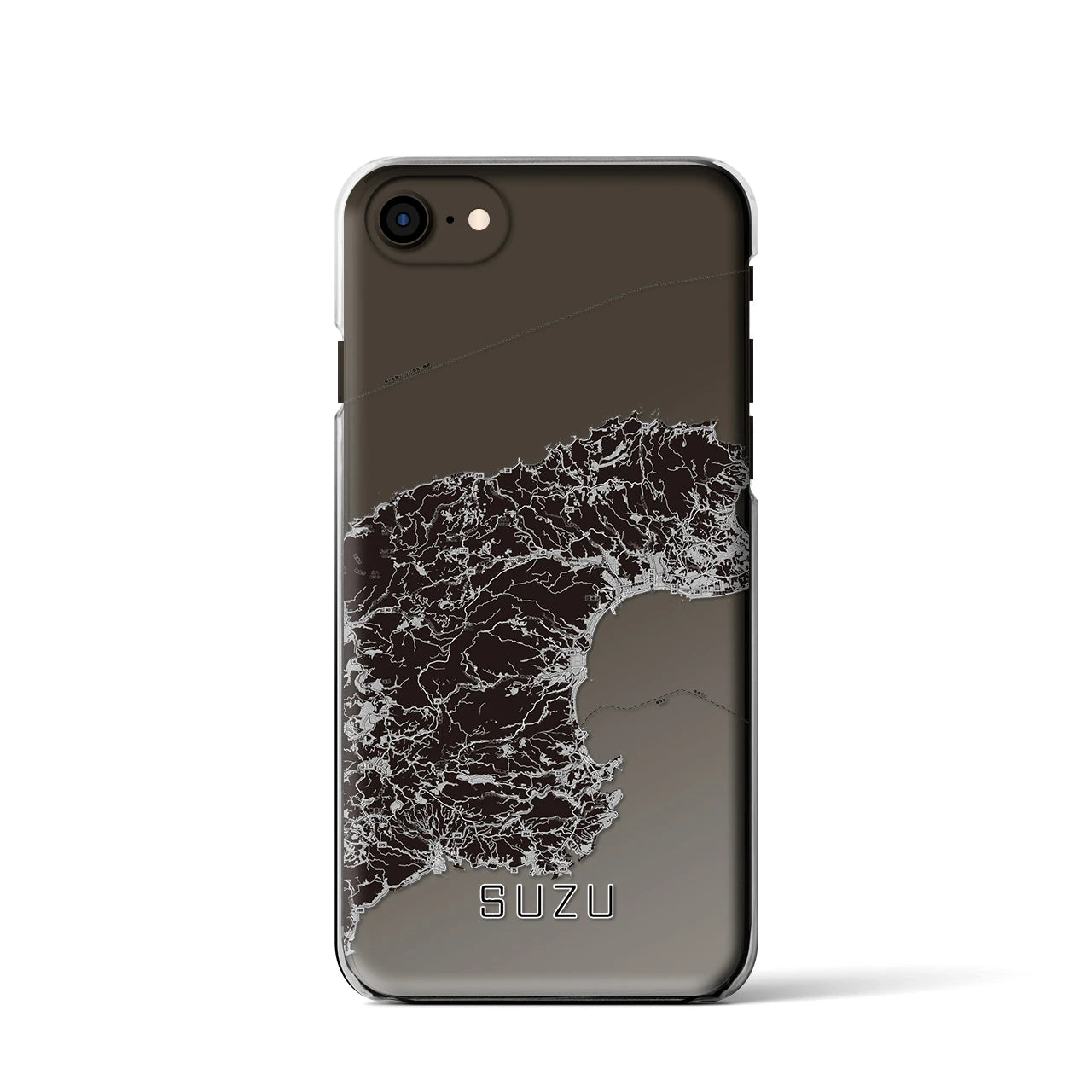 【珠洲(石川県)】地図柄iPhoneケース(クリアタイプ)