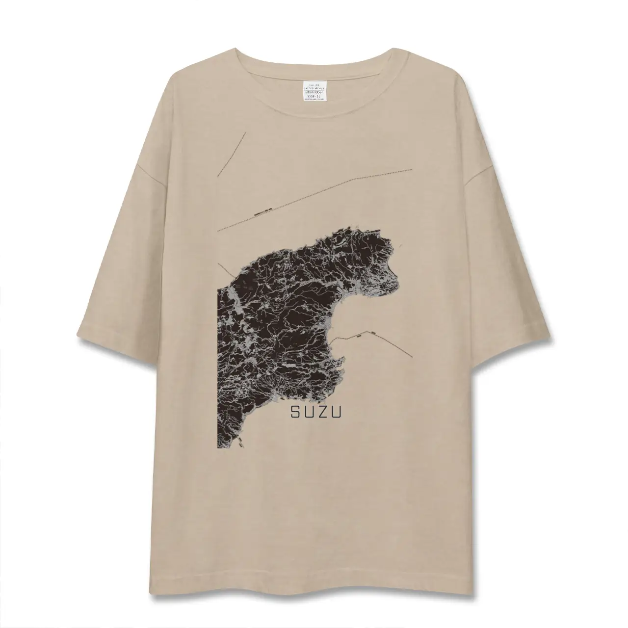 【珠洲(石川県)】地図柄ビッグシルエットTシャツ