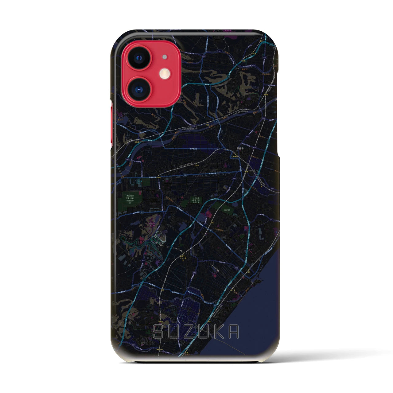 【鈴鹿(三重県)】地図柄iPhoneケース(バックカバータイプ)