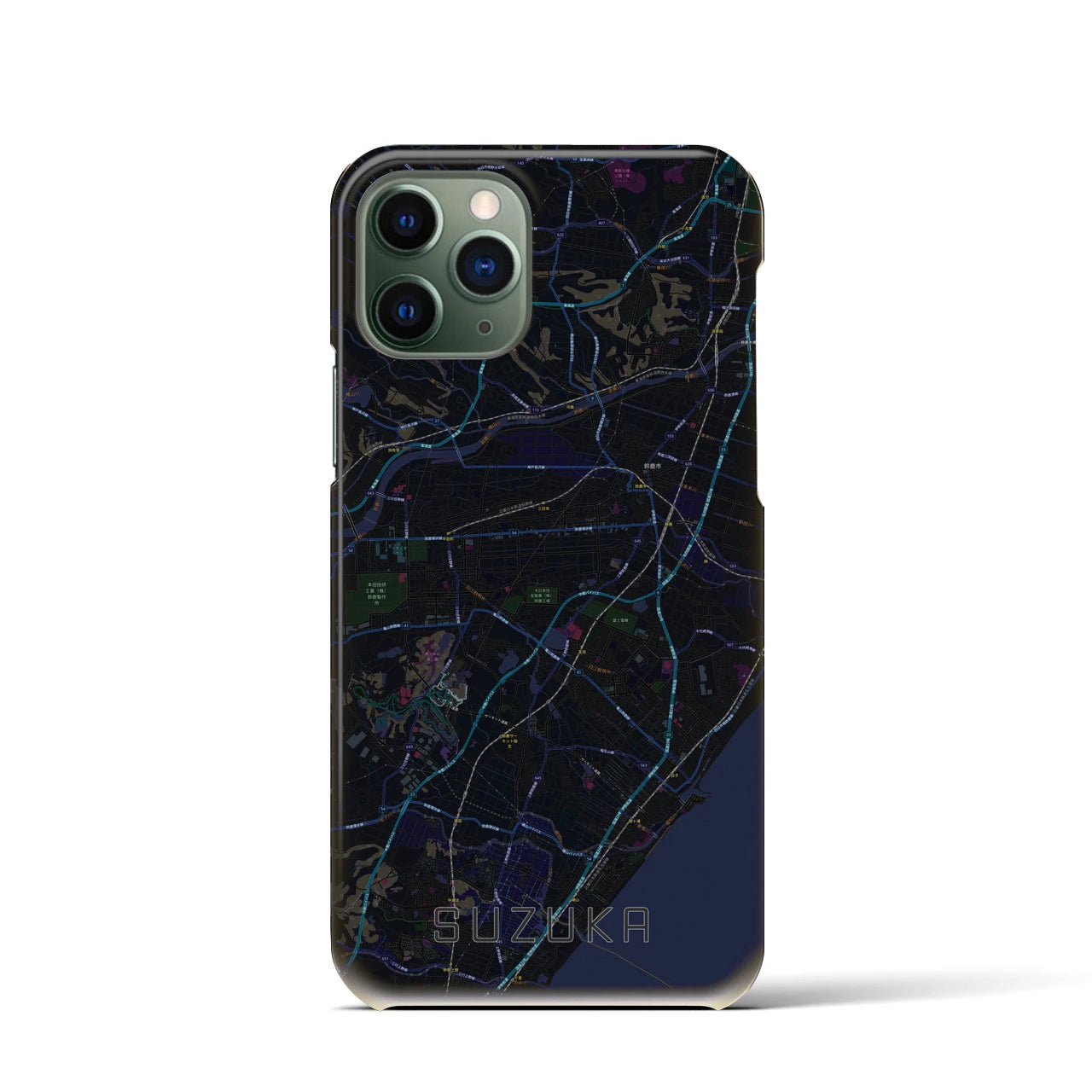 【鈴鹿(三重県)】地図柄iPhoneケース(バックカバータイプ)