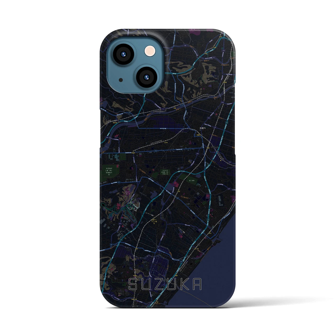 【鈴鹿(三重県)】地図柄iPhoneケース(バックカバータイプ)