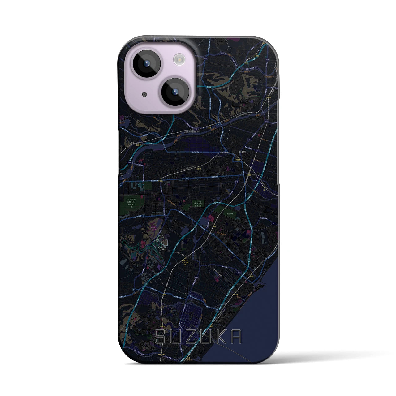 【鈴鹿(三重県)】地図柄iPhoneケース(バックカバータイプ)