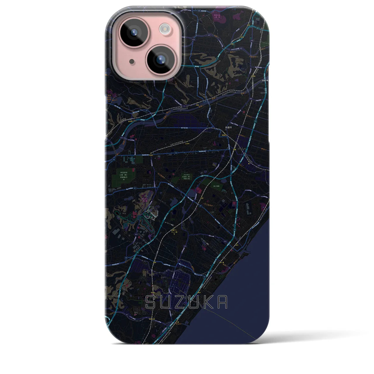 【鈴鹿(三重県)】地図柄iPhoneケース(バックカバータイプ)