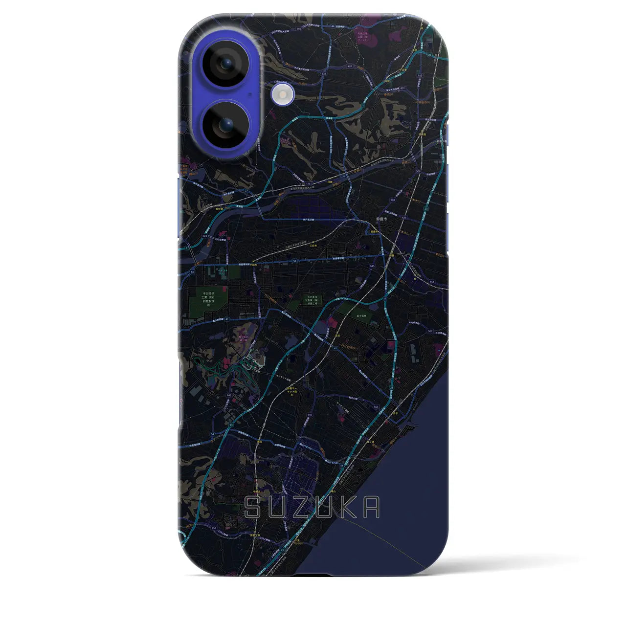 【鈴鹿(三重県)】地図柄iPhoneケース(バックカバータイプ)
