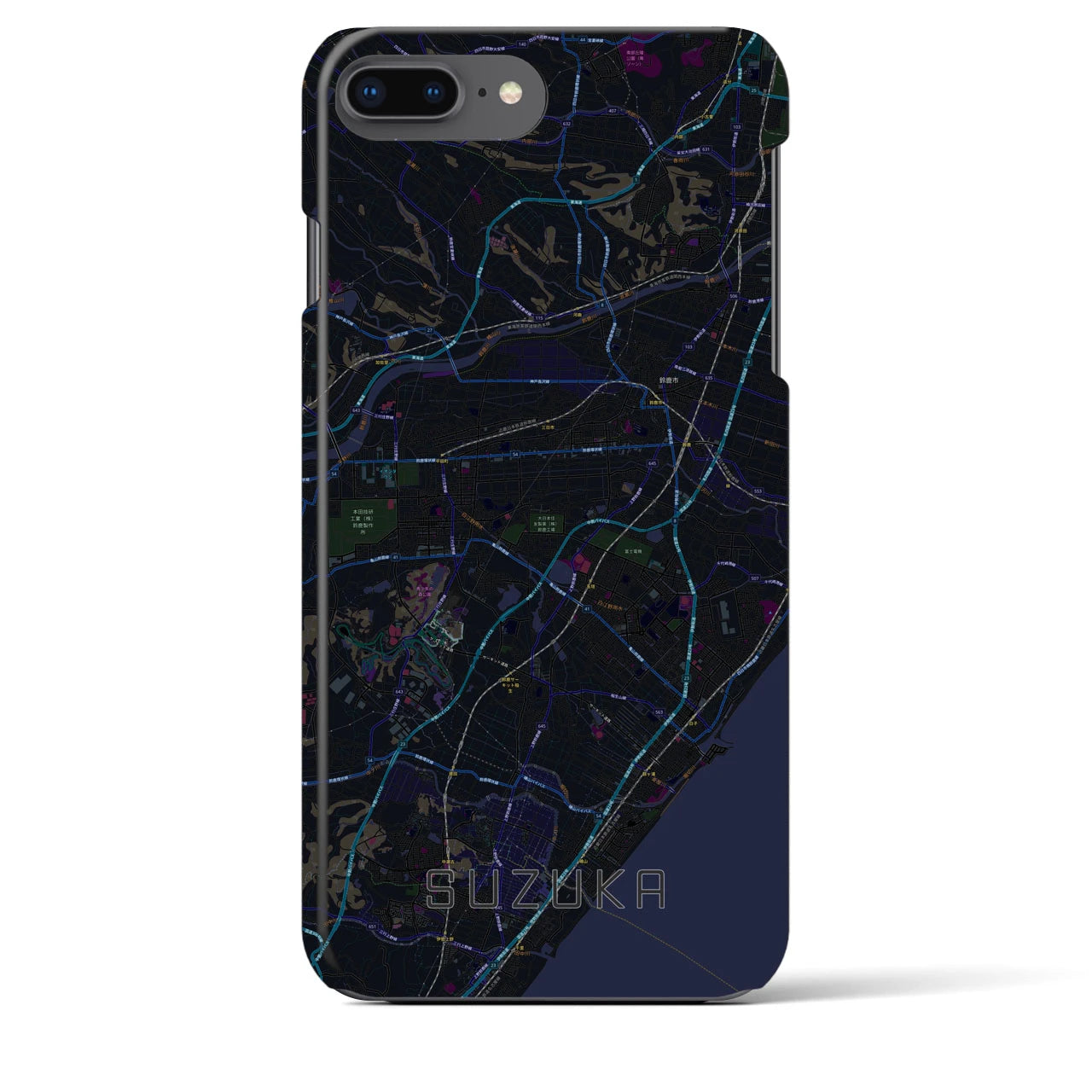 【鈴鹿(三重県)】地図柄iPhoneケース(バックカバータイプ)