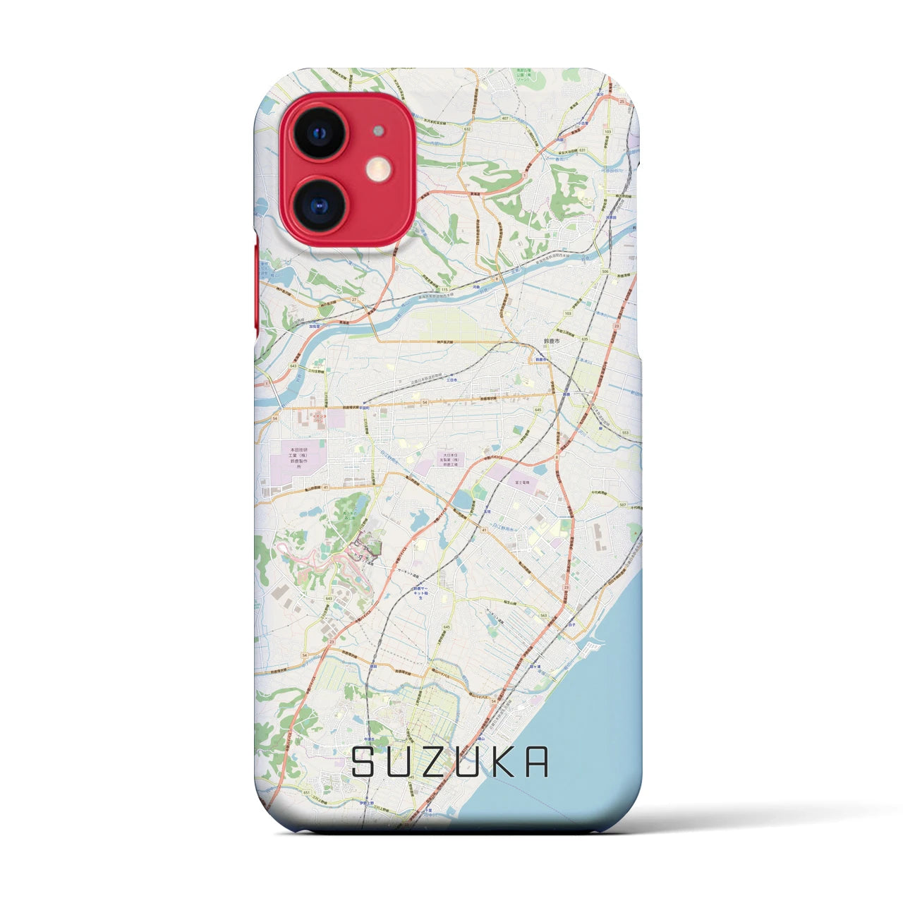 【鈴鹿(三重県)】地図柄iPhoneケース(バックカバータイプ)