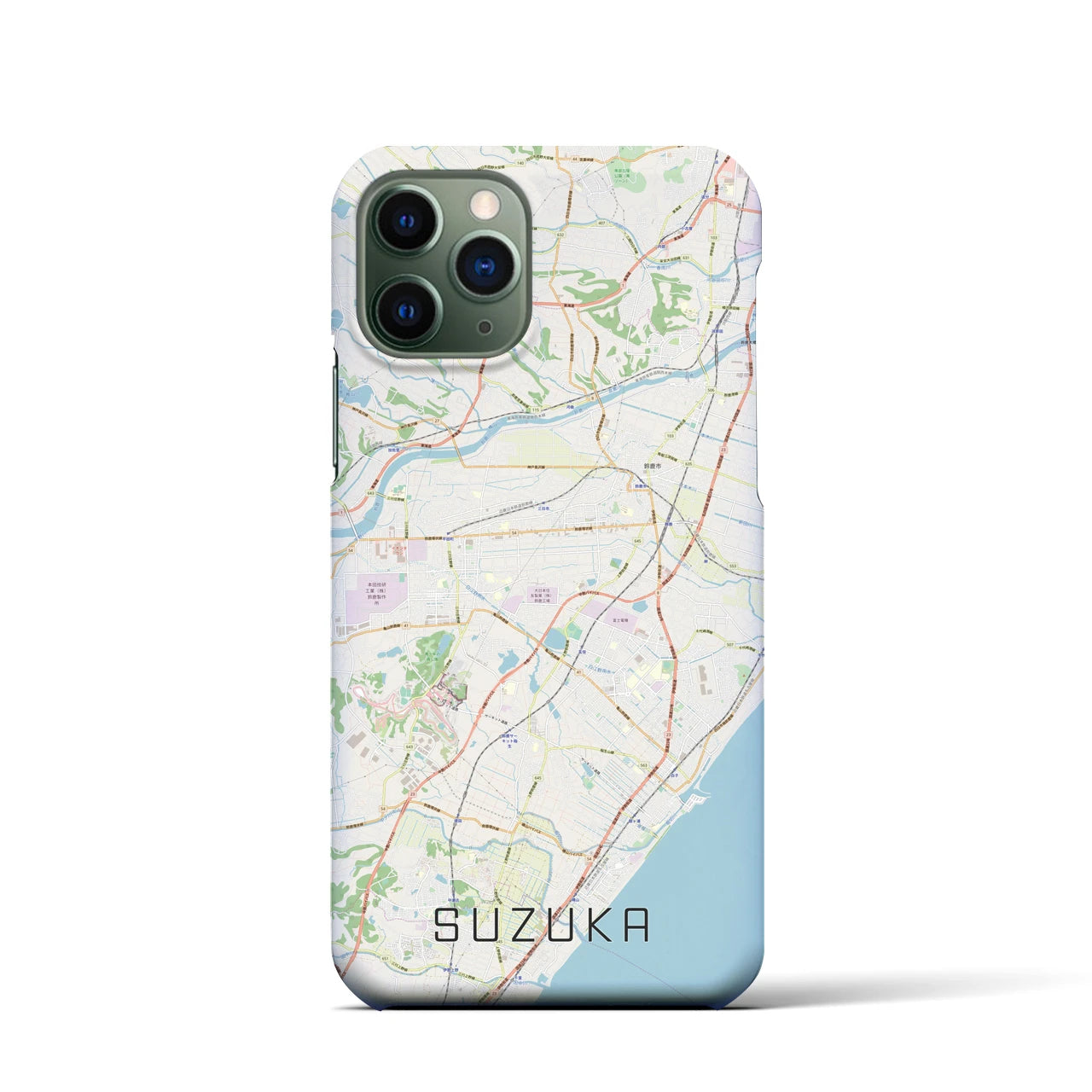 【鈴鹿(三重県)】地図柄iPhoneケース(バックカバータイプ)