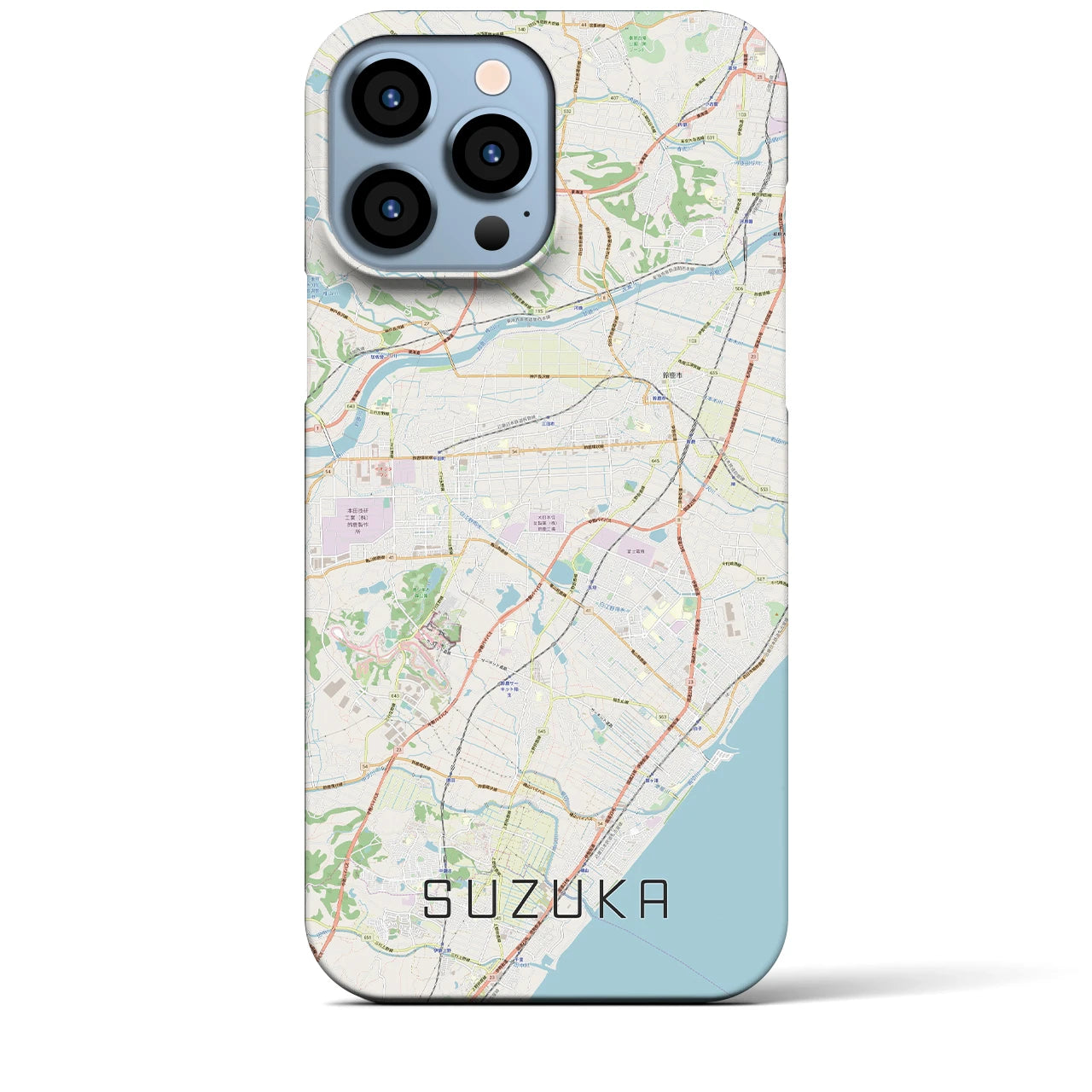 【鈴鹿(三重県)】地図柄iPhoneケース(バックカバータイプ)