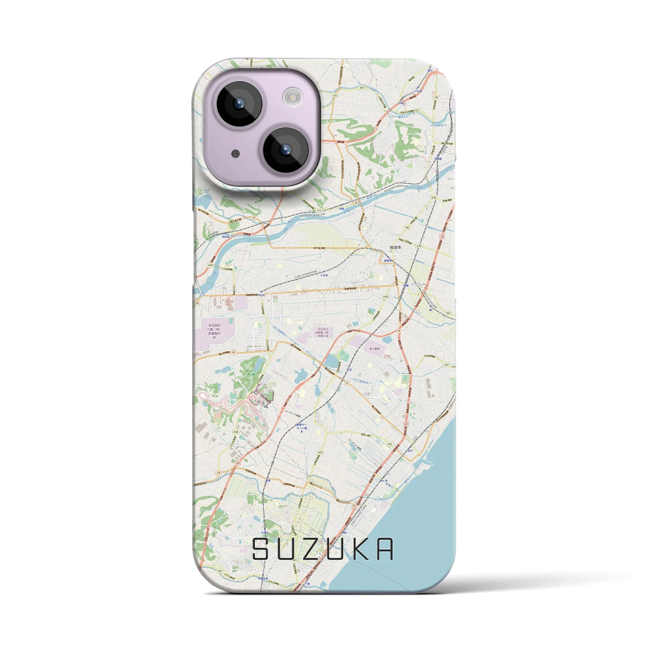 【鈴鹿(三重県)】地図柄iPhoneケース(バックカバータイプ)